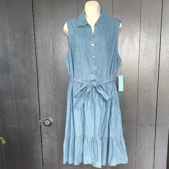 Draper James Dresses Draper James Rsvp Sleeveless Denim Dress